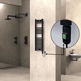 Radiva Haiti Elektrikli Havlupan 300x1000 Düz Siyah (on/off Düğmeli) 300w
