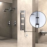 Radiva Haiti Elektrikli Havlupan 300x1100 Düz Krom (oned On/off ) Sağ 200w Renksiz