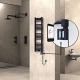 Radiva Haiti Elektrikli Havlupan 300x1100 Düz Siyah (ktx4 Termostat) 300w Spiral Kablolu