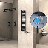 Radiva Haiti Elektrikli Havlupan 300x1100 Düz Siyah (musa Termostat) 300w