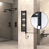 Radiva Haiti Elektrikli Havlupan 300x1100 Düz Siyah (oned On/off ) Sağ 300w