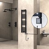 Radiva Haiti Elektrikli Havlupan 300x1200 Düz Siyah (ktx3 Termostat) 300w Spiral Kablolu