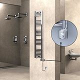 Radiva Haiti Elektrikli Havlupan 300x1500 Düz Krom (ktx3 Termostat) 300w Spiral Kablolu Renksiz