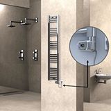 Radiva Haiti Elektrikli Havlupan 300x1500 Düz Krom (thesis Termostat) 300w Renksiz