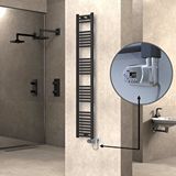 Radiva Haiti Elektrikli Havlupan 300x1800 Düz Antrasit (thesis Termostat) 600w
