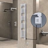 Radiva Haiti Elektrikli Havlupan 300x1800 Düz Beyaz (ktx1 Termostat) 600w Spiral Kablolu