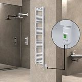 Radiva Haiti Elektrikli Havlupan 300x1800 Düz Beyaz (on/off Düğmeli) 600w