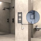 Radiva Haiti Elektrikli Havlupan 300x700 Düz Antrasit (ktx3 Termostat) 200w Spiral Kablolu
