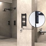 Radiva Haiti Elektrikli Havlupan 300x700 Düz Siyah (oned On/off ) Sol 200w