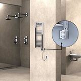 Radiva Haiti Elektrikli Havlupan 300x800 Düz Krom (ktx3 Termostat) 200w Spiral Kablolu Renksiz