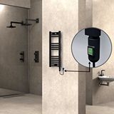 Radiva Haiti Elektrikli Havlupan 300x800 Düz Siyah (on/off Düğmeli) 200w