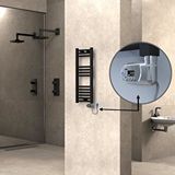 Radiva Haiti Elektrikli Havlupan 300x800 Düz Siyah (thesis Termostat) 200w