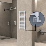 Radiva Haiti Elektrikli Havlupan 400x1000 Düz Beyaz (ktx3 Termostat) 300w