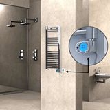 Radiva Haiti Elektrikli Havlupan 400x1000 Düz Krom (musa Termostat) 200w Renksiz