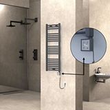 Radiva Haiti Elektrikli Havlupan 400x1100 Düz Antrasit (ktx3 Termostat) 600w Spiral Kablolu
