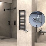 Radiva Haiti Elektrikli Havlupan 400x1100 Düz Antrasit (thesis Termostat) 600w