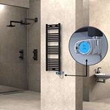 Radiva Haiti Elektrikli Havlupan 400x1100 Düz Siyah (musa Termostat) 600w