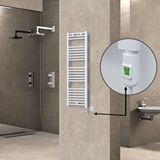 Radiva Haiti Elektrikli Havlupan 400x1200 Düz Beyaz (on/off Düğmeli) 600w