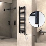 Radiva Haiti Elektrikli Havlupan 400x1500 Düz Siyah (oned On/off ) Sağ 600w