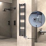 Radiva Haiti Elektrikli Havlupan 400x1800 Düz Antrasit (thesis Termostat) 600w