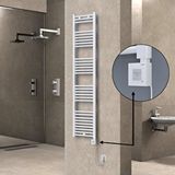 Radiva Haiti Elektrikli Havlupan 400x1800 Düz Beyaz (ktx1 Termostat) 600w Spiral Kablolu
