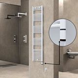 Radiva Haiti Elektrikli Havlupan 400x1800 Düz Beyaz (oned On/off ) Sağ 600w