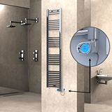 Radiva Haiti Elektrikli Havlupan 400x1800 Düz Krom (musa Termostat) 300w Renksiz