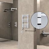 Radiva Haiti Elektrikli Havlupan 400x700 Düz Beyaz (oned On/off ) Sol 300w