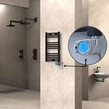 Radiva Haiti Elektrikli Havlupan 400x700 Düz Siyah (musa Termostat) 300w