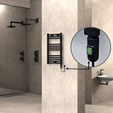 Radiva Haiti Elektrikli Havlupan 400x700 Düz Siyah (on/off Düğmeli) 300w
