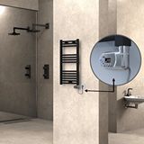 Radiva Haiti Elektrikli Havlupan 400x800 Düz Siyah (thesis Termostat) 300w