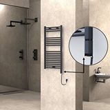 Radiva Haiti Elektrikli Havlupan 500x1000 Düz Antrasit (oned On/off ) Sağ 300w