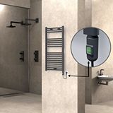 Radiva Haiti Elektrikli Havlupan 500x1000 Düz Antrasit (on/off Düğmeli) 600w