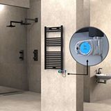 Radiva Haiti Elektrikli Havlupan 500x1000 Düz Siyah (musa Termostat) 600w