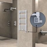 Radiva Haiti Elektrikli Havlupan 500x1100 Düz Beyaz (ktx3 Termostat) 600w