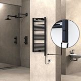 Radiva Haiti Elektrikli Havlupan 500x1100 Düz Siyah (oned On/off ) Sağ 300w