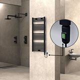 Radiva Haiti Elektrikli Havlupan 500x1100 Düz Siyah (on/off Düğmeli) 600w