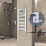 Radiva Haiti Elektrikli Havlupan 500x1200 Düz Beyaz (ktx1 Termostat) 600w