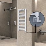 Radiva Haiti Elektrikli Havlupan 500x1200 Düz Beyaz (ktx3 Termostat) 600w