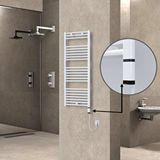 Radiva Haiti Elektrikli Havlupan 500x1200 Düz Beyaz (oned On/off ) Sağ 600w