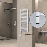 Radiva Haiti Elektrikli Havlupan 500x1200 Düz Beyaz (oned On/off ) Sol 600w