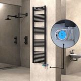 Radiva Haiti Elektrikli Havlupan 500x1800 Düz Siyah (musa Termostat) 900w