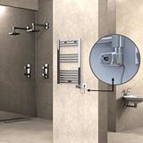 Radiva Haiti Elektrikli Havlupan 500x800 Düz Krom (thesis Termostat) 200w Renksiz