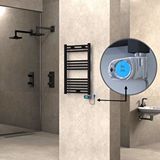 Radiva Haiti Elektrikli Havlupan 500x800 Düz Siyah (musa Termostat) 300w