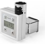 Radiva Haiti Elektrikli Havlupan 500X800 Krom (Ktx1 Termostatlı) 200 Watt Spiral Kablolu - 50 x 80 - Siyah