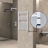Radiva Haiti Elektrikli Havlupan 600x1000 Düz Beyaz (oned On/off ) Sağ 600w