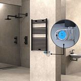 Radiva Haiti Elektrikli Havlupan 600x1000 Düz Siyah (musa Termostat) 600w