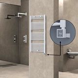 Radiva Haiti Elektrikli Havlupan 600x1200 Düz Beyaz (ktx3 Termostat) 600w