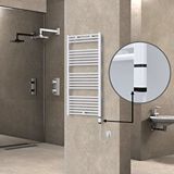 Radiva Haiti Elektrikli Havlupan 600x1200 Düz Beyaz (oned On/off ) Sağ 600w