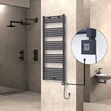 Radiva Haiti Elektrikli Havlupan 600x1500 Düz Antrasit (ktx1 Termostat) 1000w Spiral Kablolu